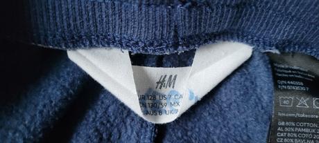 Tepláky tmavomodre h&m dvojicky, h&m,128