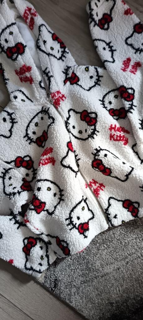 Teplá bundička hello kitty, h&m,164