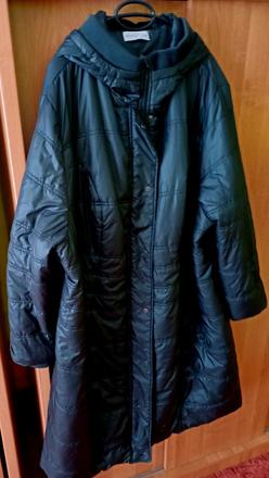 Damska dlha cierna bunda sheego 56, 4xl