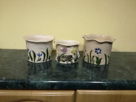 Keramika - obaly na kvetináče.,