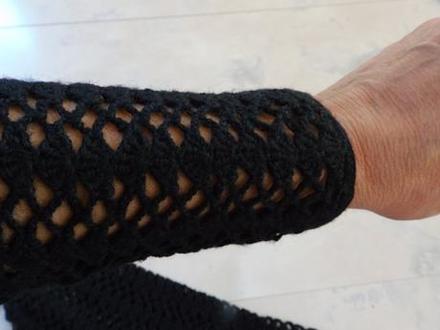 Háčkované krajkové rukávy do šiat, 