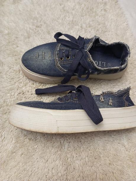 Rifľové tenisky na platforme, 36