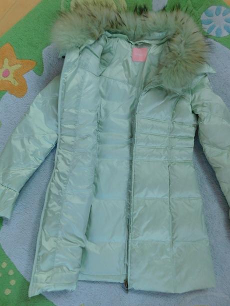 Páperová bunda phard s pravou kožušinou top stav, s