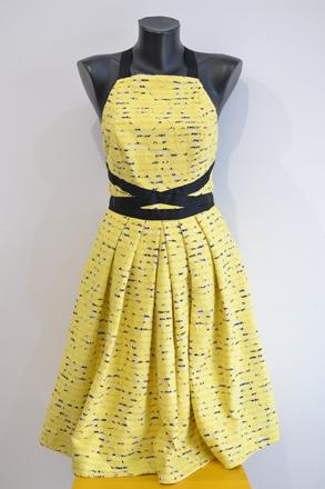 Žlté šaty s odhaleným chrbtom 36, 36
