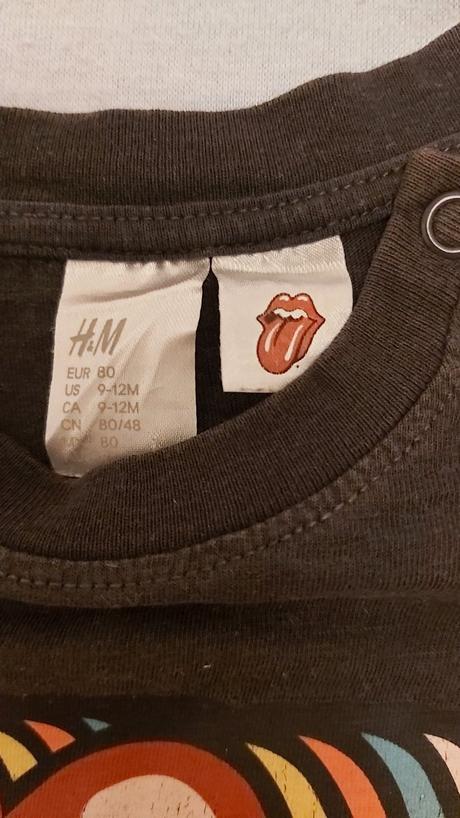 Tričko s krátkym rukávom kiss h&m 80, h&m,80