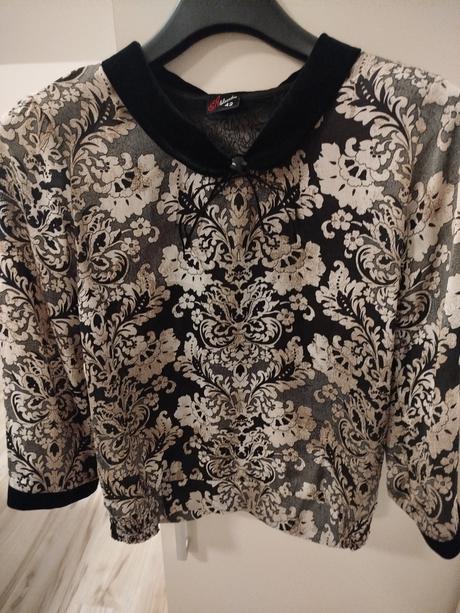 Elegantná  luxusna príležitostná bluzka kamienkami, 38