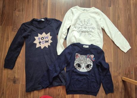 2x h&m sveter a 1x šaty, h&m,116