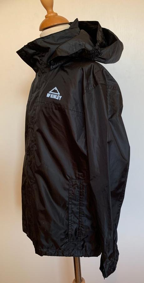 Mckinley čierna vetrovka do dažďa s kapucňou, mckinley,128