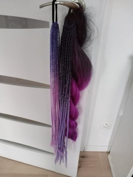 Fialovo-cierny ombree vrkoc, 