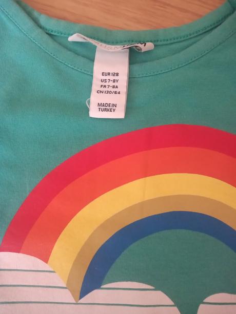 Nenosena riflova sukňa a natelnik veľ.128, h&m,128