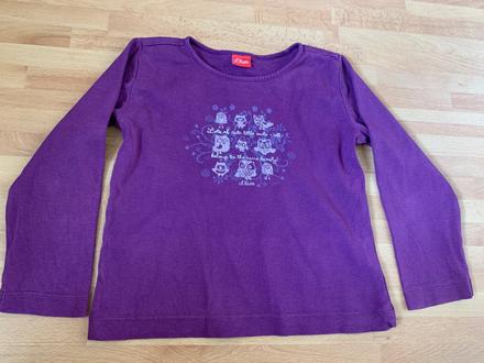 S.oliver fialové tričko so sovičkami, s.oliver,104