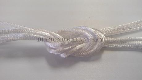 Saténová šnúrka 2,5 mm biela, 