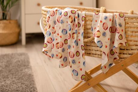 Sensillo sada bambusových plienok sova 30x30cm a 7, 