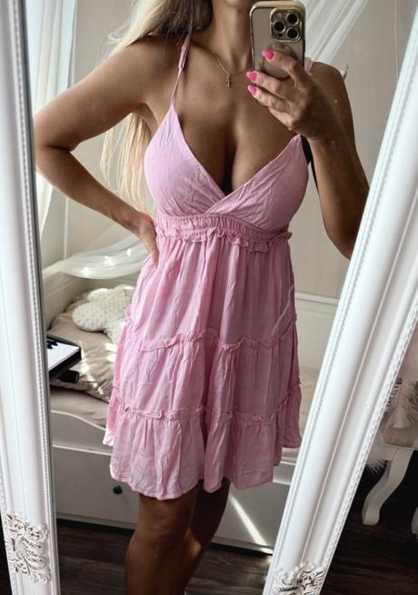 Ružové šaty, house,xs