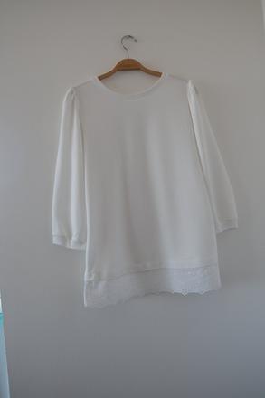 Biele tričko s krajkou, 40