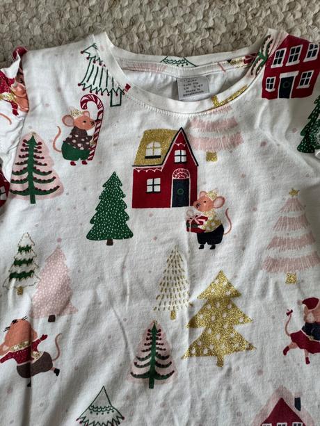 Lindex tunika vianočná s myškami, lindex,116