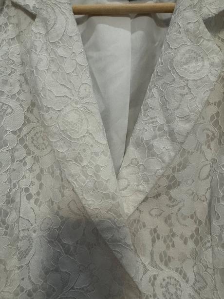 Biele čipkové sako, vero moda,38