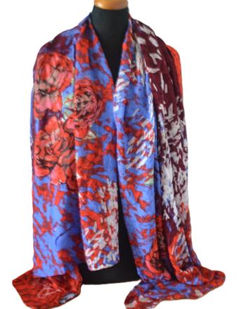 Desigual abstract roses scarf - originál, desigual,xxl