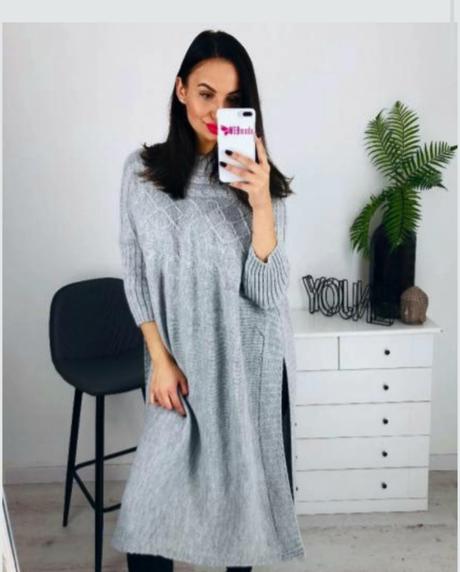 Dámsky predlžený pulóver, 