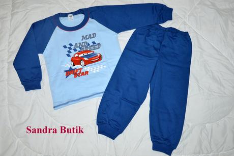 Detské bavlnené pyžamko s autíčkom, 80 - 176