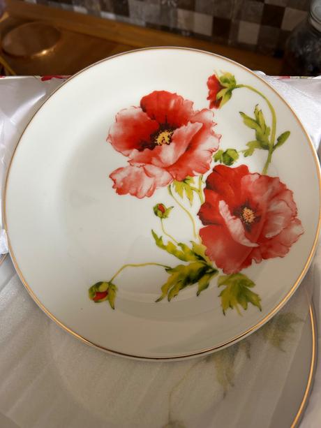 Tanierová dezertná  súprava vlčie maky, 