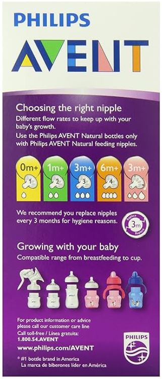 Avent scf63/27 detská fľaša natural 2x260ml, 1m+, avent