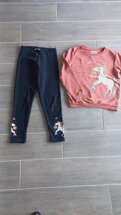 Leginy a mikina hallowen, c&a,140