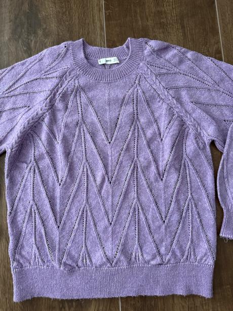 Fialový sveter, mango,xs