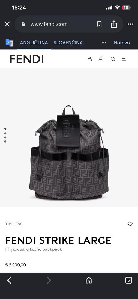 Original fendi strike large, fendi