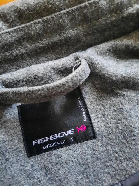 Dámsky kabát s opaskom, fishbone,s