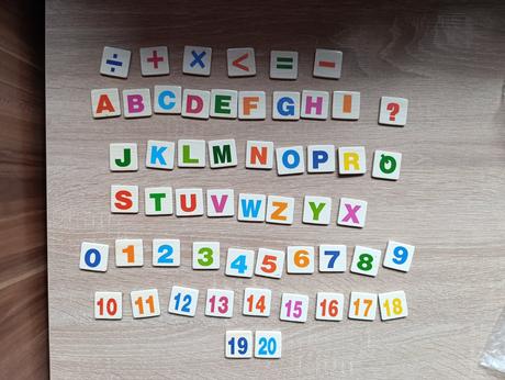 Magnetické čísla, písmená, 