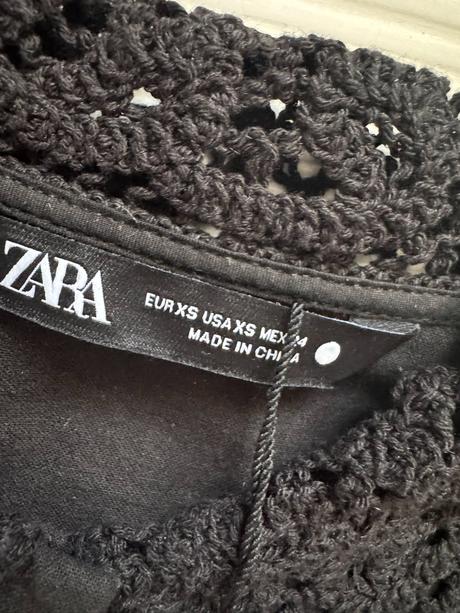 Zara - košeľa s háčkovanou aplikáciou, zara,s