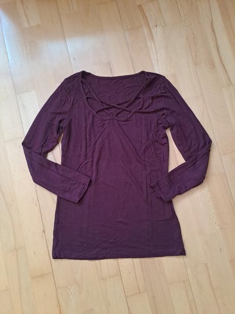 Fialove tričko s prekriženymi ramienkami, new yorker,s