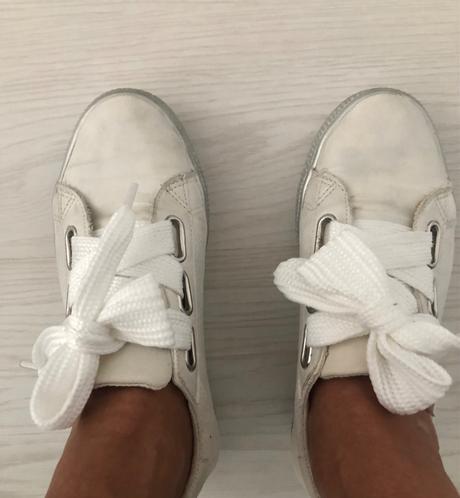 Tenisky kombinacia biela&strieborná, 38