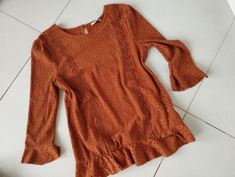 Škoricová dámska tunika, orsay,s