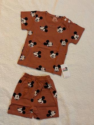 Dvojdielny bavlnený set mickey mouse, 80