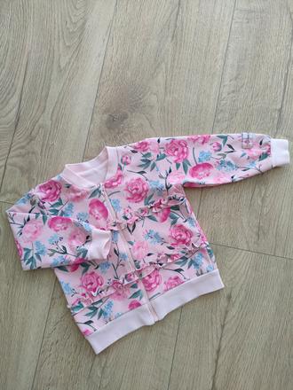 Dievčenská mikina kvetovana, veľ. 86, 86