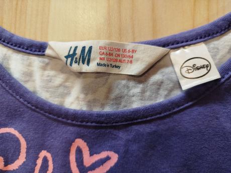 Fialové šaty/tunika, h&m,122