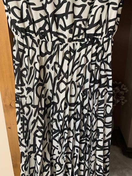 2v1 šaty s bolerkom black&white kombinácia, l / m