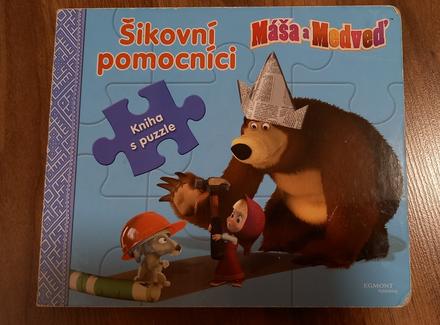 Kniha máša a medveď s puzzle, 