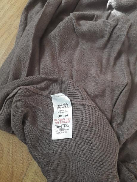 Pletene tenotenska tunika saty tricko sedo hnede, marks & spencer,m