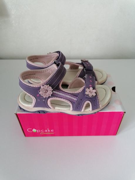 Sandalky fialove s kvietkami, cupcake,29