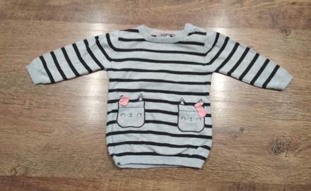 Pulover predlzeny mačičky, baby,74