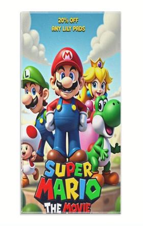 Osuška 75x150 super mario úsmev (rýchloschnúca), 