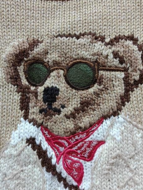 Ralph lauren bear originál luxusný sveter l, ralph lauren,l