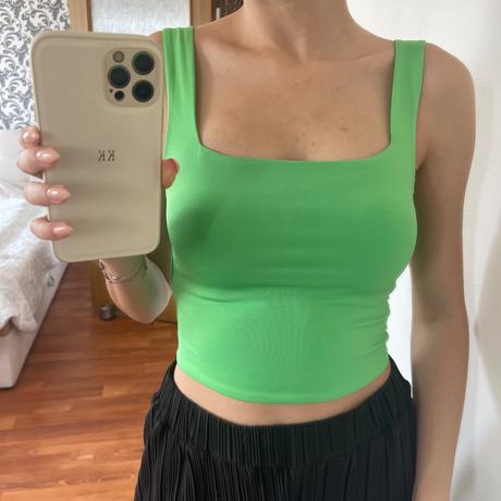 Zelený crop top, amisu,s