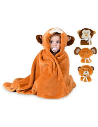 Detská deka zvieratko s kapucňou 100x75cm 3druhy, 