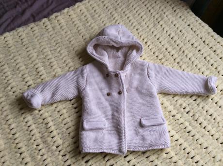 Pletený kabatik m&s zatepleny, 80