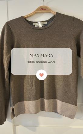 Maxmara pulover z 100 percent merino vlny xs, s