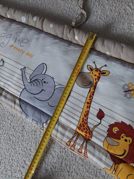 Mantinel do detskej postielky safari, šírka (cm): 30,dĺžka (cm): 170